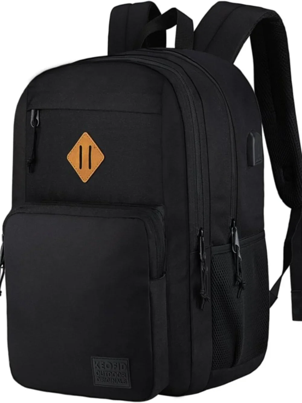 Stylish Anti-Theft Laptop Backpack with USB Charging, Water-Resistant Travel Bag